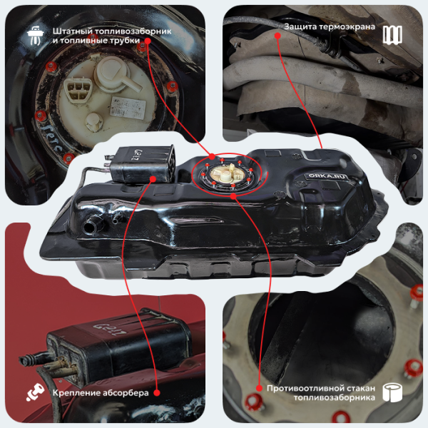 Купить Топливный бак Hyundai Click 2002-2011 г.в - 45 л. (bolt-on) Топливный бак Hyundai Click 2002-2011 г.в - 45 л. (bolt-on)