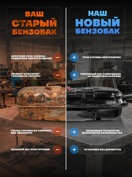 Топливный бак УАЗ Патриот левый (сливная пробка) усиленный пластик (bolt-on)
